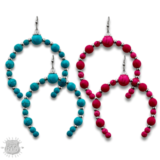 Stone bead arch earring - Boutique Bella BellaEarrings