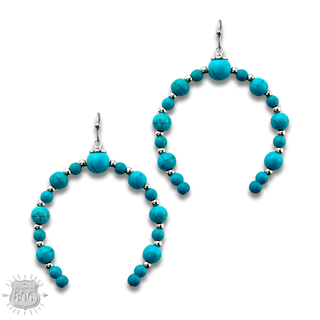 Stone bead arch earring - Boutique Bella BellaEarrings