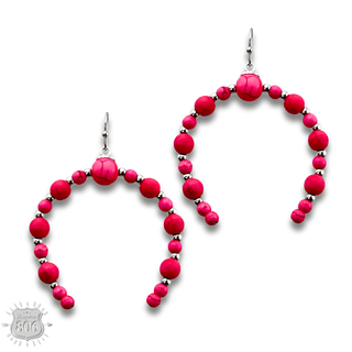 Stone bead arch earring - Boutique Bella BellaEarrings