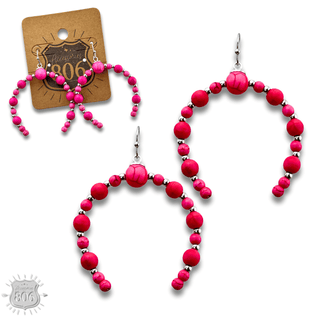 Stone bead arch earring - Boutique Bella BellaEarrings