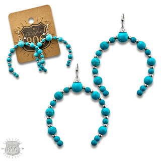Stone bead arch earring - Boutique Bella BellaEarrings