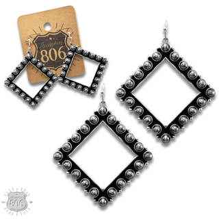 Stone diamond shape earring - Boutique Bella BellaEarrings