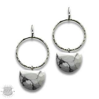 Stone half circle earring, last call - Boutique Bella BellaEarrings