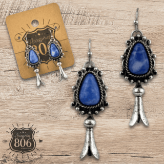 Stone inlay squash blossom earring - Boutique Bella BellaEarrings