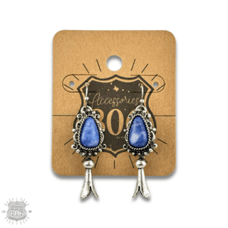 Stone inlay squash blossom earring - Boutique Bella BellaEarrings