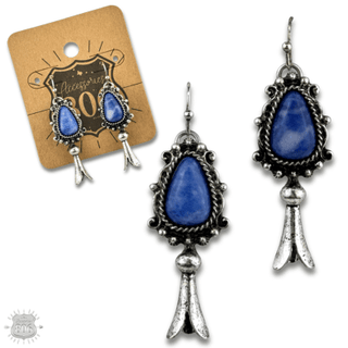 Stone inlay squash blossom earring - Boutique Bella BellaEarrings