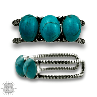 Stone oval bead ring - Boutique Bella BellaRings