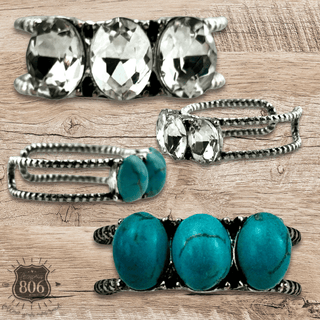 Stone oval bead ring - Boutique Bella BellaRings