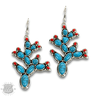 Stone prickly pear cactus earring - Boutique Bella BellaEarrings