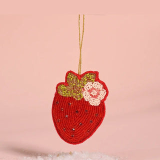 Strawberry Beaded Ornament - Boutique Bella BellaChristmas Ornament