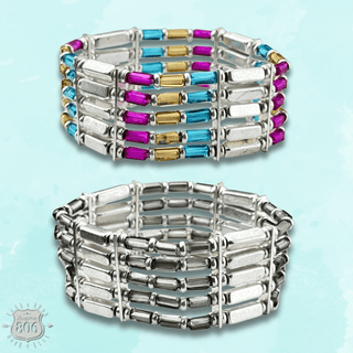 Stretch tube bead bracelet - Boutique Bella BellaBracelets