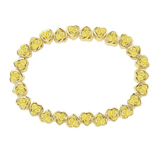 Stretchy Bezel Heart Bracelet Canary - Boutique Bella BellaBracelet