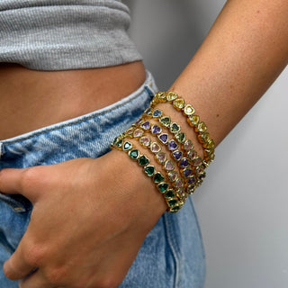 Stretchy Bezel Heart Bracelet - Boutique Bella BellaBracelet