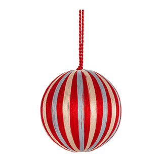 Striped Ball Ornament, Plastic Ganz - Boutique Bella BellaChristmas Decor