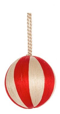 Striped Ball Ornament, Plastic Ganz - Boutique Bella BellaChristmas Decor