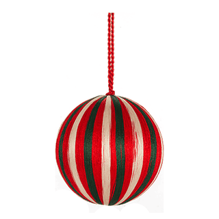 Striped Ball Ornament, Plastic Ganz - Boutique Bella BellaChristmas Decor