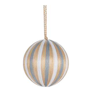 Striped Ball Ornament, Plastic Ganz - Boutique Bella BellaChristmas Decor