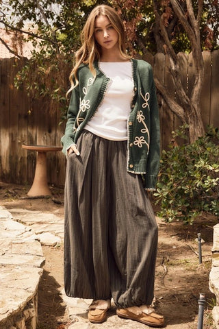 Striped Balloon Pants - Boutique Bella BellaBottoms