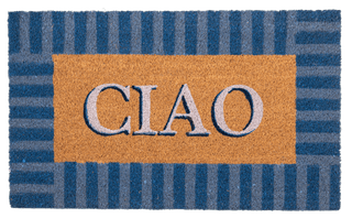 Striped Border Ciao Doormat - Boutique Bella Belladoormat