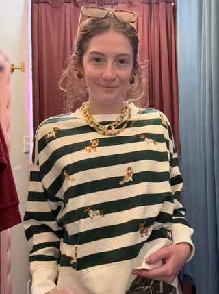 Stripes And Strays Sweatshirt - Boutique Bella BellaSweatshirt