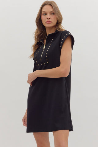 Stud & Sleek Dress - Boutique Bella BellaDRESS