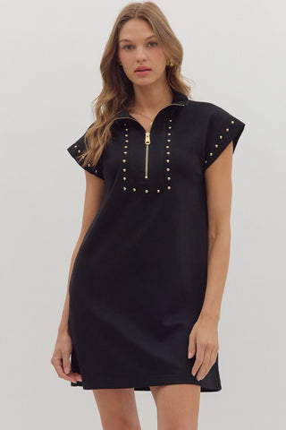Stud & Sleek Dress - Boutique Bella BellaDRESS