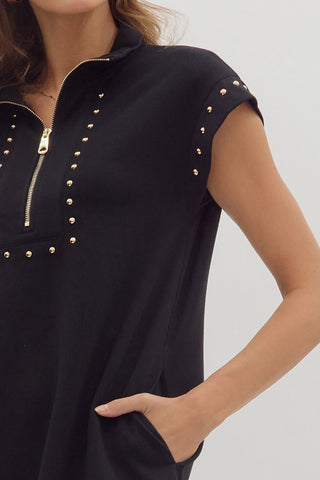 Stud & Sleek Dress - Boutique Bella BellaDRESS