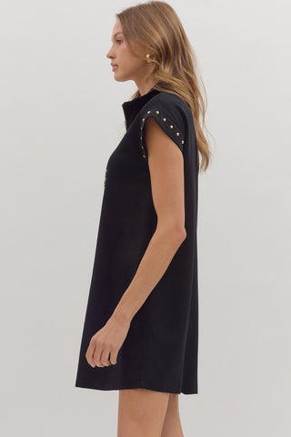 Stud & Sleek Dress - Boutique Bella BellaDRESS