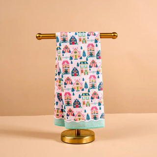 Sugarplum Lane Waffle Tea Towel - Boutique Bella BellaChristmas Kitchen Towel