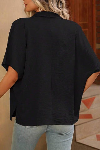 Summer Collar Short Sleeve Top - Boutique Bella BellaTops