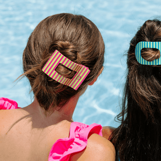 Summer Crush | Large | Flat Rectangle Hair Clip - Boutique Bella BellaHair Clip