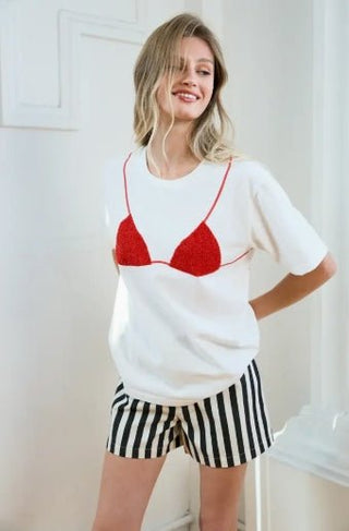 Sun, Sand, Sparkle… Repeat T-Shirt - Red - Boutique Bella BellaT-Shirt