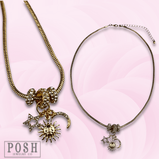 Sunburst charm necklace - Boutique Bella BellaNecklaces