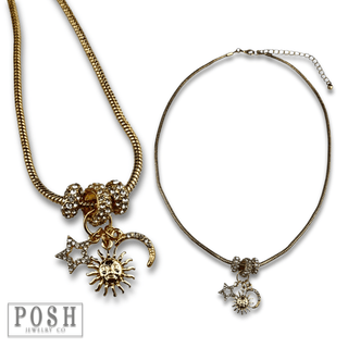 Sunburst charm necklace - Boutique Bella BellaNecklaces