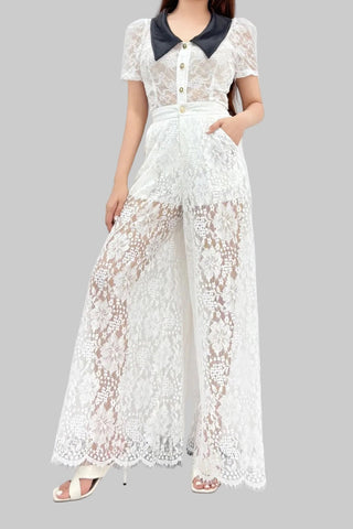 Sunday Charm in White Pants - Boutique Bella BellaPants