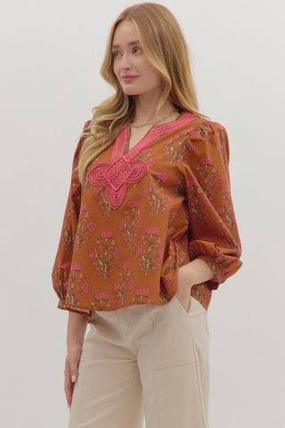 Sundown Petal Top - Boutique Bella Bellablouse