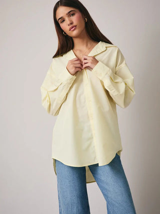 Sunlit Butter Blouse - Boutique Bella BellaButton - Up