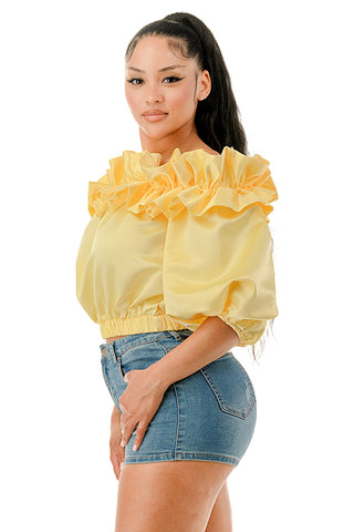 Sunny Side Crop - Boutique Bella BellaBlouse