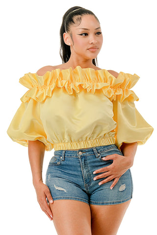Sunny Side Crop - Boutique Bella BellaBlouse