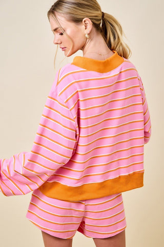 Sunset Crush Stripe Short - Boutique Bella BellaShorts