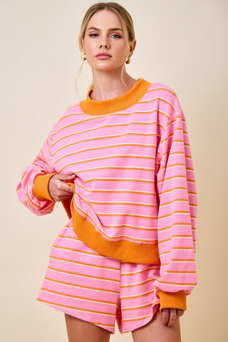 Sunset Crush Stripe Short - Boutique Bella BellaShorts