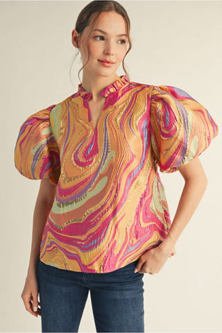 Sunset Mirage Top - Boutique Bella BellaTops