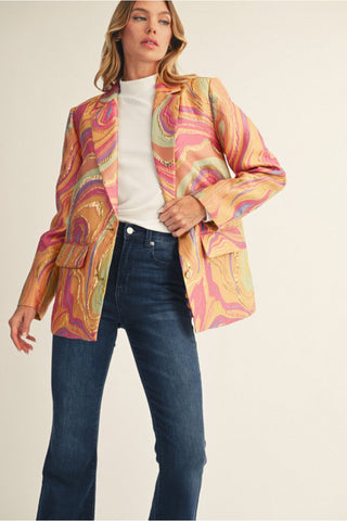Sunset Swirl Blazer - Boutique Bella BellaBlazers