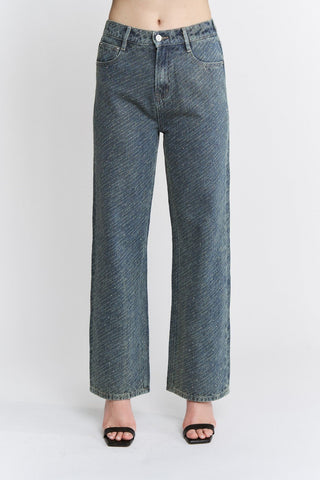 Super High Studded Wide Leg Jeans - Boutique Bella BellaJeans