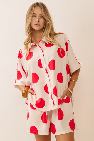 Sweet Spot Short Set Red - Boutique Bella BellaShort Set