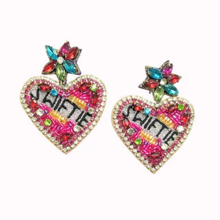 Swiftie Beaded Earrings - Boutique Bella BellaEarrings