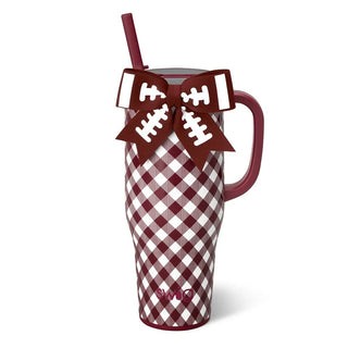 Swig GAMEDAY GINGHAM MAROON Mega Mug 40oz - Boutique Bella BellaTumbler