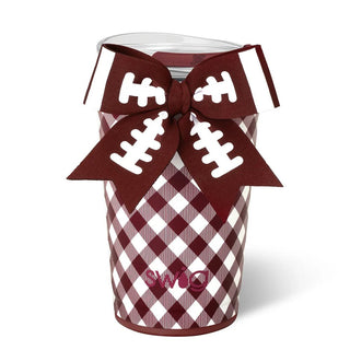 Swig GAMEDAY GINGHAM MAROON Party Cup 24oz - Boutique Bella BellaTumbler