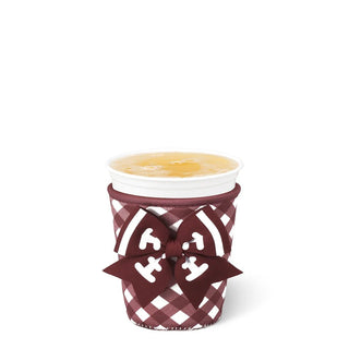 Swig GAMEDAY GINGHAM Maroon Small Iced Cup Coolie - Boutique Bella Bellacoolie
