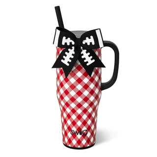 Swig GAMEDAY GINGHAM RED + BLACK Mega Mug 40oz - Boutique Bella BellaTumbler